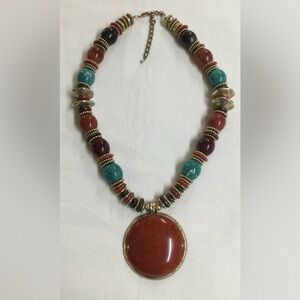 Colorful Medallion Boho Necklace